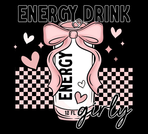 Printed Decal - Energy Drink Girlie | from The Glitter Guy