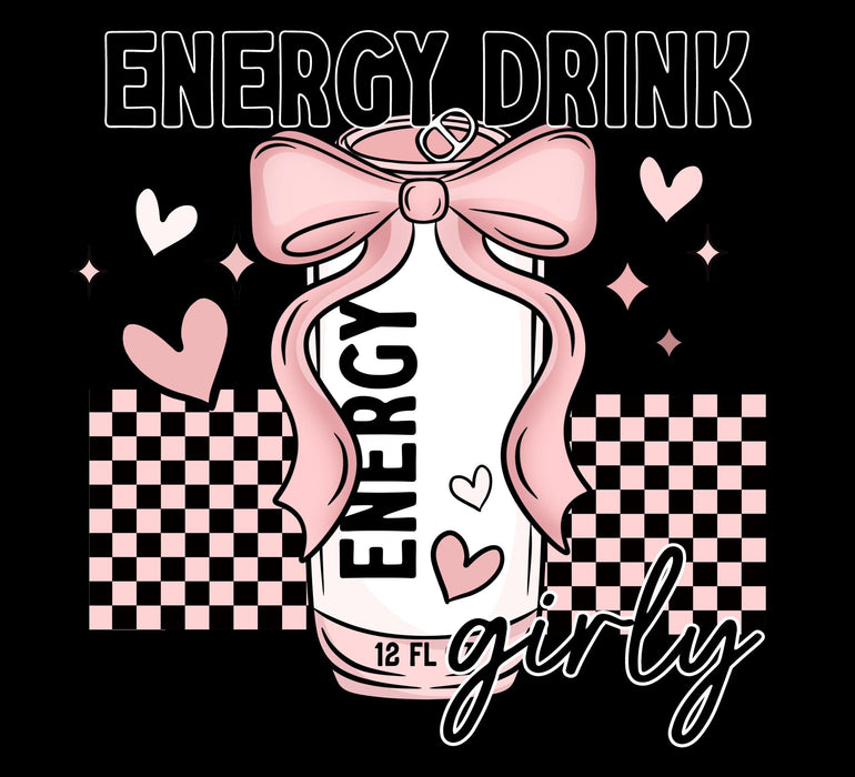 Printed Decal - Energy Drink Girlie | from The Glitter Guy