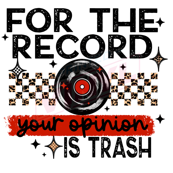 Printed Decal - For The Record | Decals from The Glitter Guy