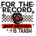 Printed Decal - For The Record | Decals from The Glitter Guy