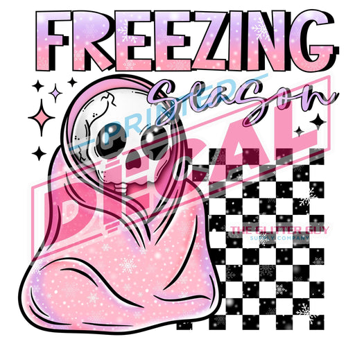 Printed Decal - Freezin Season Skelly | Decals from The Glitter Guy