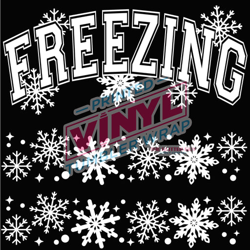 Printed Decal - Freezing White | Decals from The Glitter Guy
