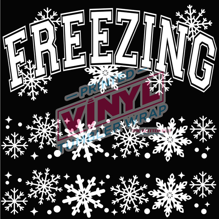 Printed Decal - Freezing White | Decals from The Glitter Guy