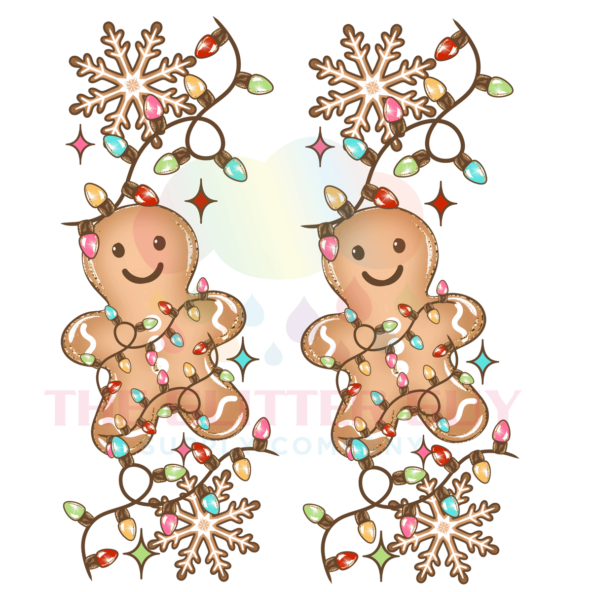 Printed Decal -Gingerbread Lights Accent — The Glitter Guy