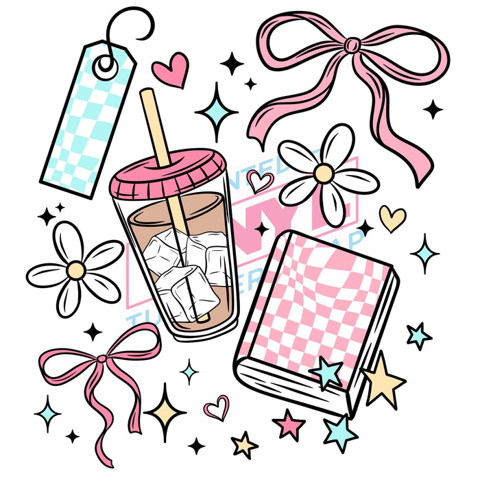 Printed Decal - Girly Bow Books Collage | Decals from The Glitter Guy