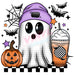 Printed Decal - Halloween Coffee Ghostie | from The Glitter Guy