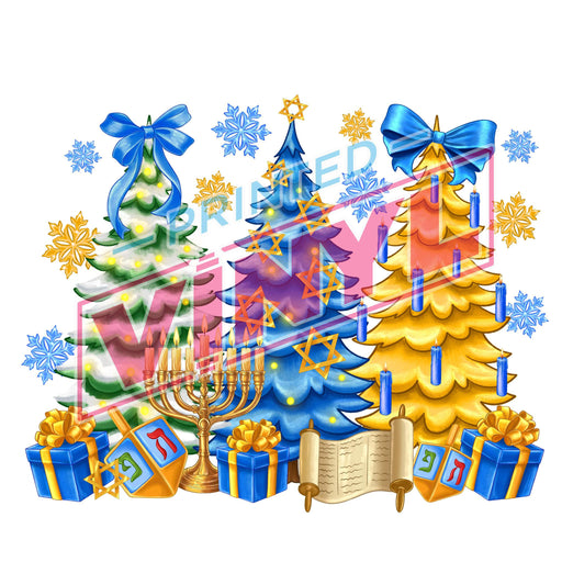 Printed Decal - Hanukkah Celebration | Decals from The Glitter Guy