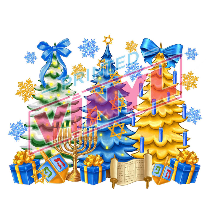 Printed Decal - Hanukkah Celebration | Decals from The Glitter Guy