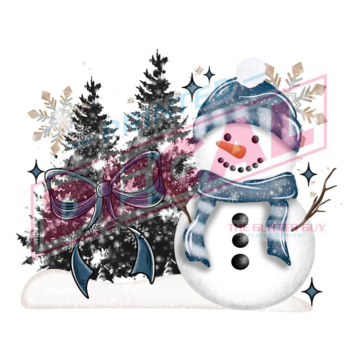 Printed Decal - Happy Snowmen | from The Glitter Guy