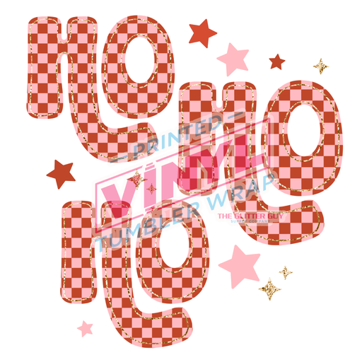 Printed Decal - Ho Ho Checkered | Decals from The Glitter Guy