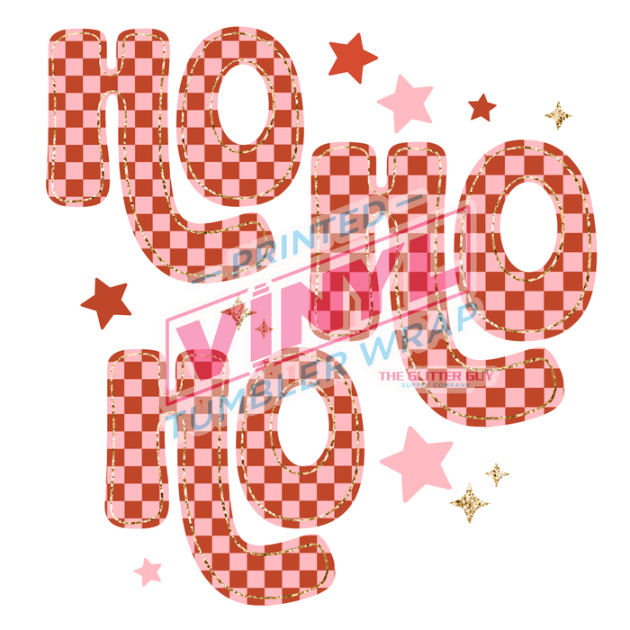 Printed Decal - Ho Ho Checkered | Decals from The Glitter Guy