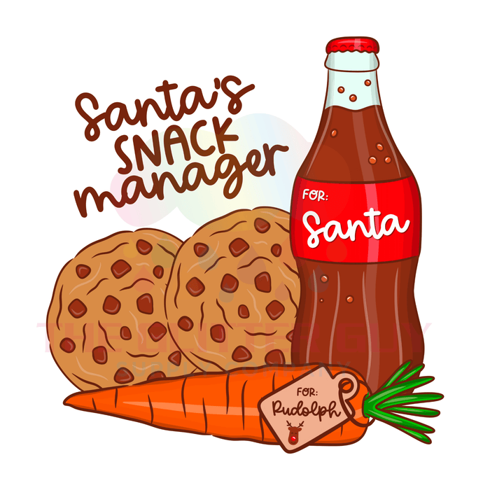 Printed Decal - Holiday Snack Manager | Decals from The Glitter Guy