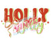 Printed Decal - Holly Jolly | Decals from The Glitter Guy