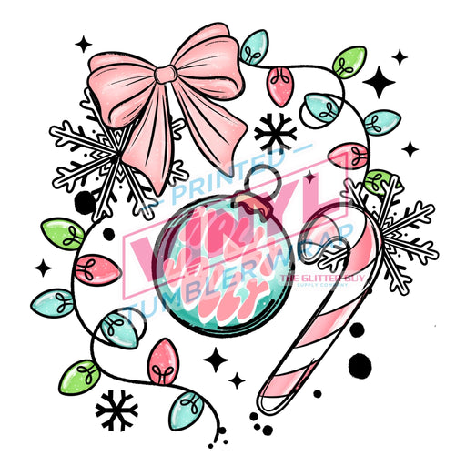 Printed Decal - Holly Jolly Ornament | Decals from The Glitter Guy