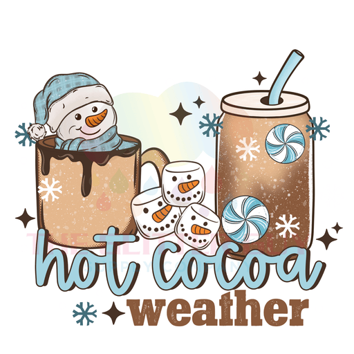 Printed Decal - Hot Cocoa Snowman | Decals from The Glitter Guy