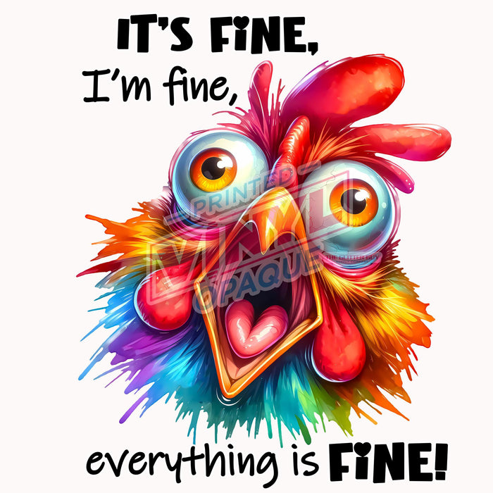 Printed Decal - It's Fine Chicken | from The Glitter Guy