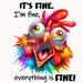 Printed Decal - It's Fine Chicken | from The Glitter Guy