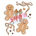 Printed Decal - Lace Gingerbread & Bows | Decals from The Glitter Guy