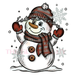 Printed Decal - Let It Snowman | Decals from The Glitter Guy