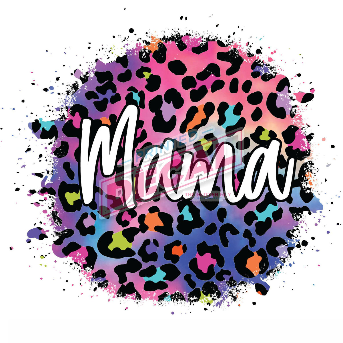 Printed Decal - Mama Cheetah Splash — The Glitter Guy