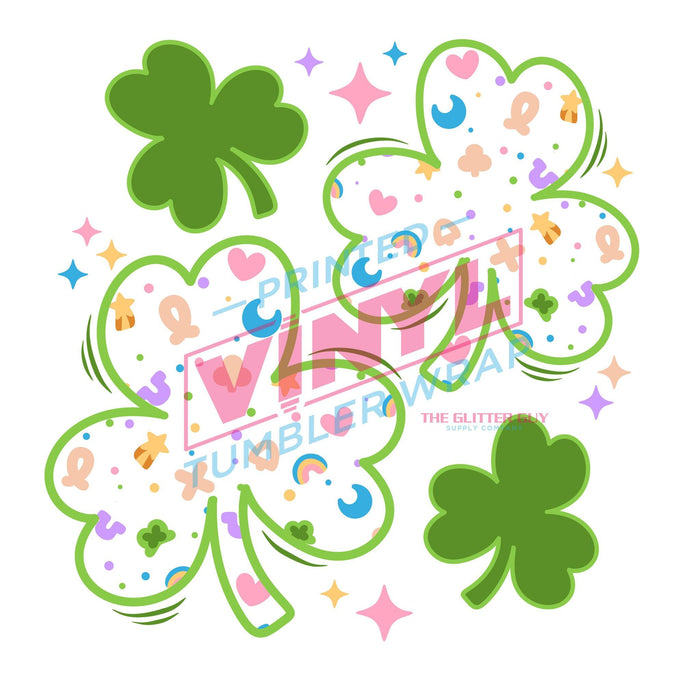 Printed Decal - Marshmallow Clovers | Decals from The Glitter Guy