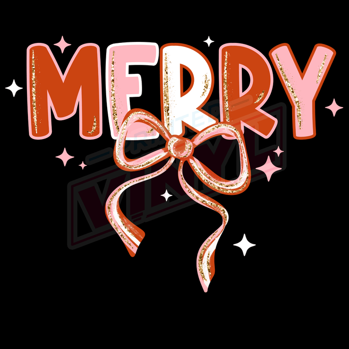 Printed Decal - Merry Bow | Decals from The Glitter Guy