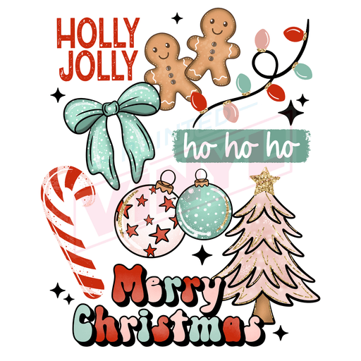 Printed Decal - Merry Christmas Collage | Decals from The Glitter Guy