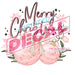 Printed Decal - Merry Christmas Simple Pink | Decals from The Glitter Guy