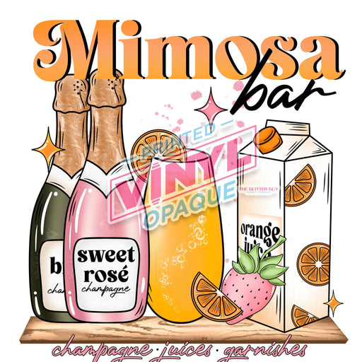Printed Decal - Mimosa Bar | Decals from The Glitter Guy