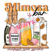 Printed Decal - Mimosa Bar | Decals from The Glitter Guy