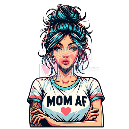 Printed Decal - Mom AF | from The Glitter Guy