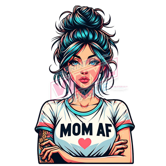 Printed Decal - Mom AF | from The Glitter Guy