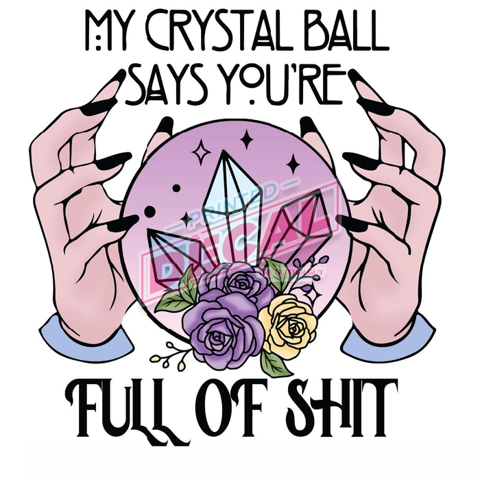 Printed Decal - My Crystal Ball Says Youre Full Of S*** | Decals from The Glitter Guy