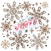 Printed Decal - Neutral Snowflakes | Decals from The Glitter Guy