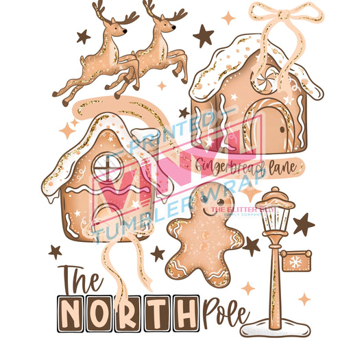 Printed Decal - North Pole Gingerbread | Decals from The Glitter Guy