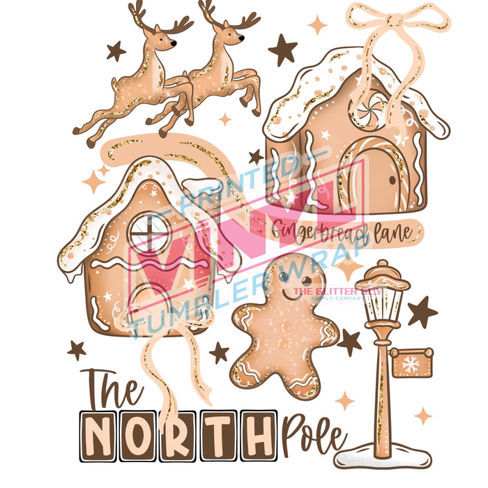 Printed Decal - North Pole Gingerbread | Decals from The Glitter Guy