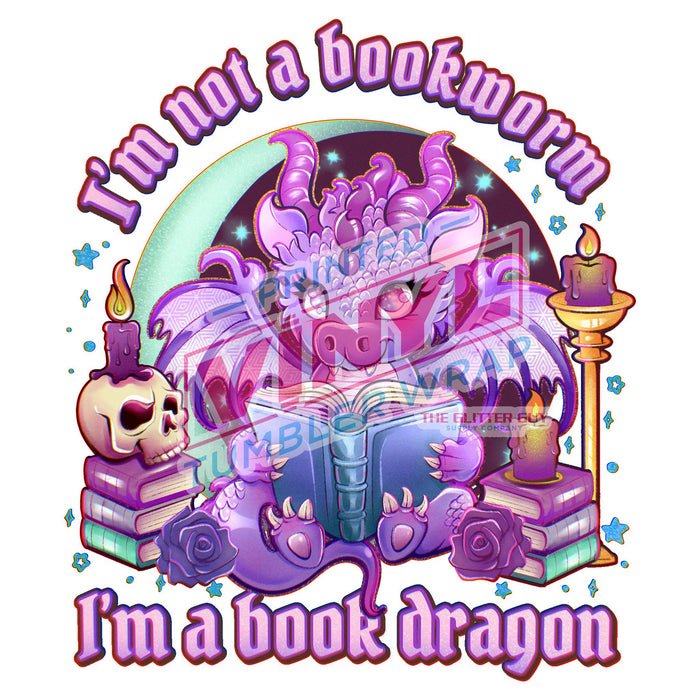 Printed Decal - Not A Book Worm | Decals from The Glitter Guy