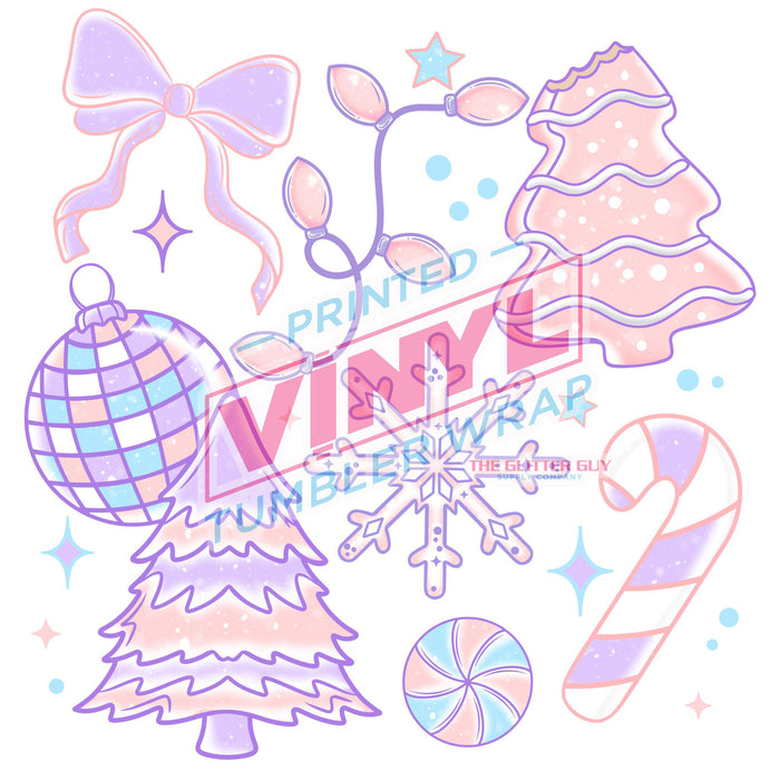 Printed Decal - Pastel Winter Disco | Decals from The Glitter Guy