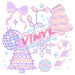 Printed Decal - Pastel Winter Disco | Decals from The Glitter Guy
