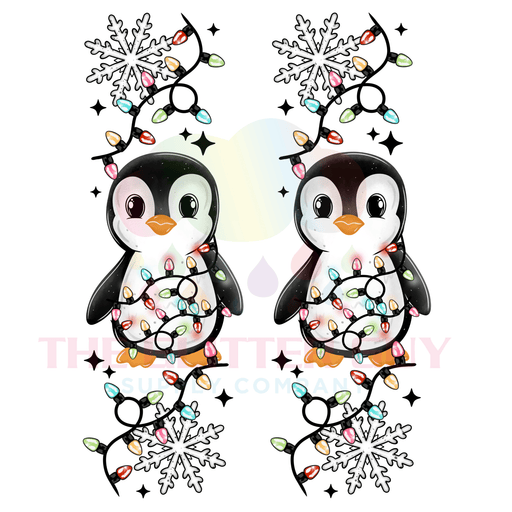 Printed Decal - Penguin Lights Accent | Decals from The Glitter Guy