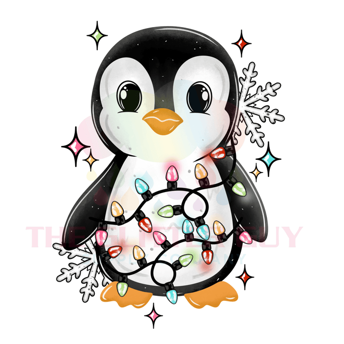 Printed Decal - Penguin Lights | Decals from The Glitter Guy