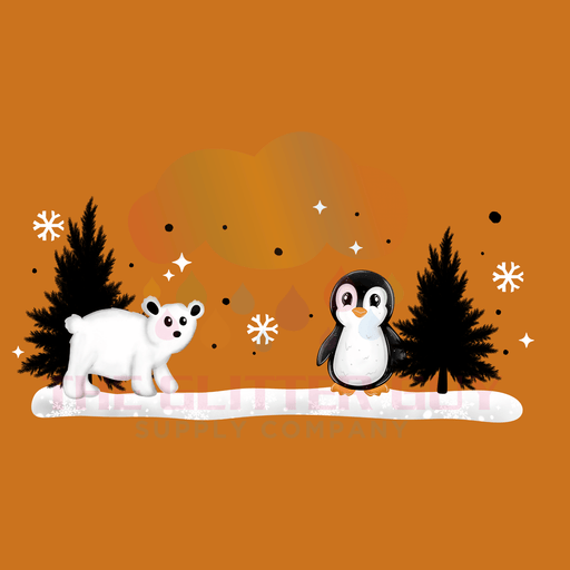Printed Decal - Penguin & Polar | Decals from The Glitter Guy
