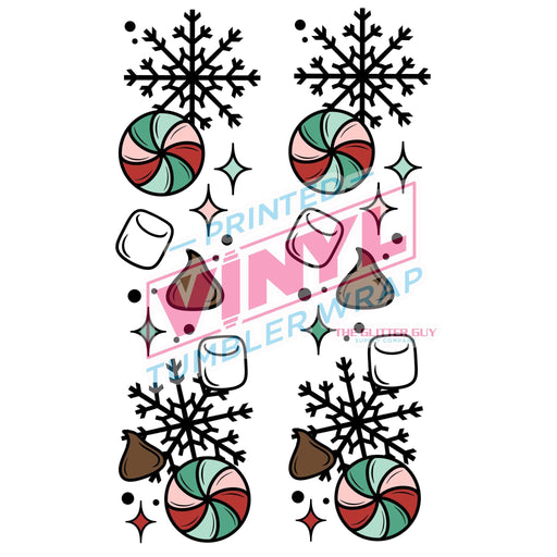 Printed Decal - Peppermint Mocha Accents | Decals from The Glitter Guy