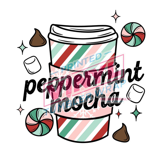 Printed Decal - Peppermint Mocha | Decals from The Glitter Guy