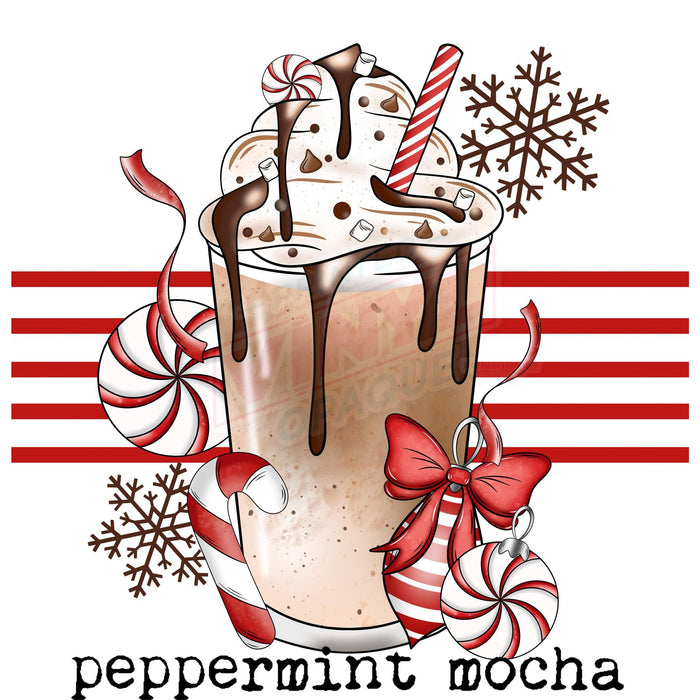 Printed Decal - Peppermint Mocha | from The Glitter Guy