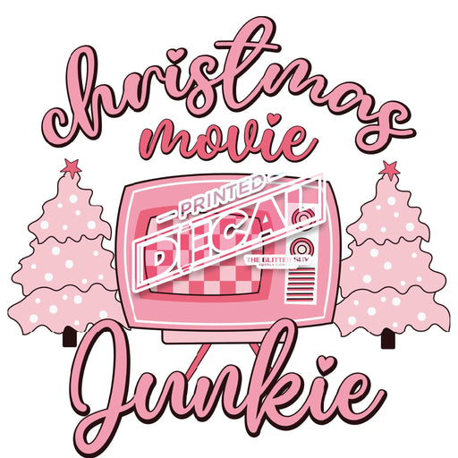 Printed Decal - Pink Christmas Junkie | Decals from The Glitter Guy