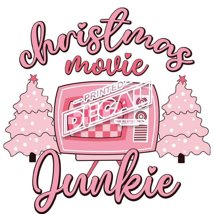 Printed Decal - Pink Christmas Junkie | Decals from The Glitter Guy