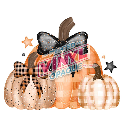 Printed Decal - Plaid Pumpkins | from The Glitter Guy