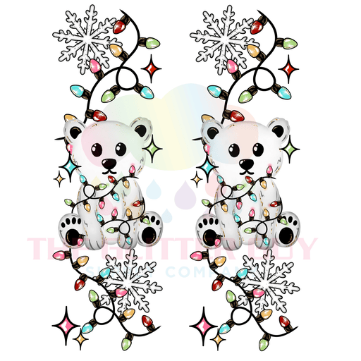 Printed Decal - Polar Bear Lights Accent | Decals from The Glitter Guy