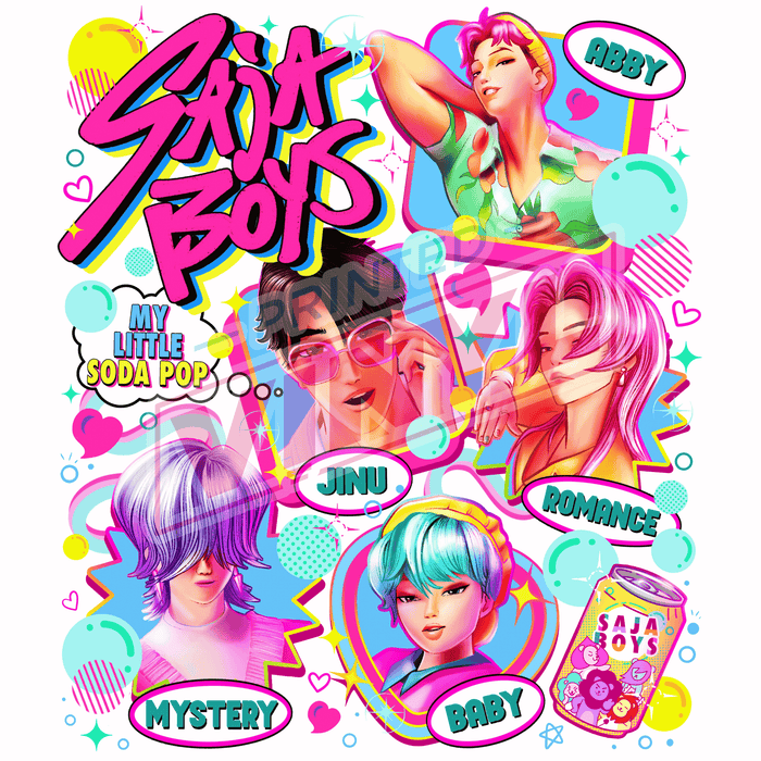 Printed Decal - Pop Boys | Decals from The Glitter Guy